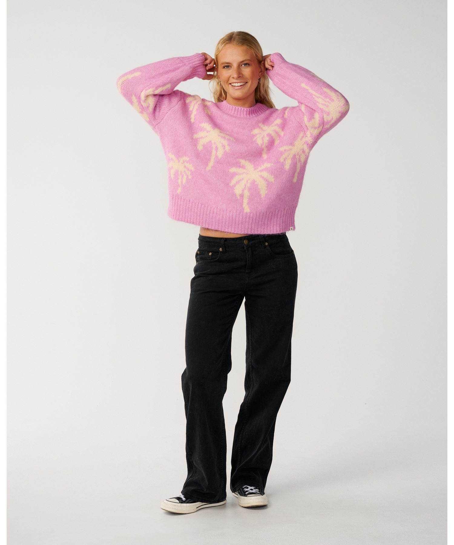 RETRO SWELL PALM JACQUARD CREW(レトロスウェル パーム ジャカード クルー)